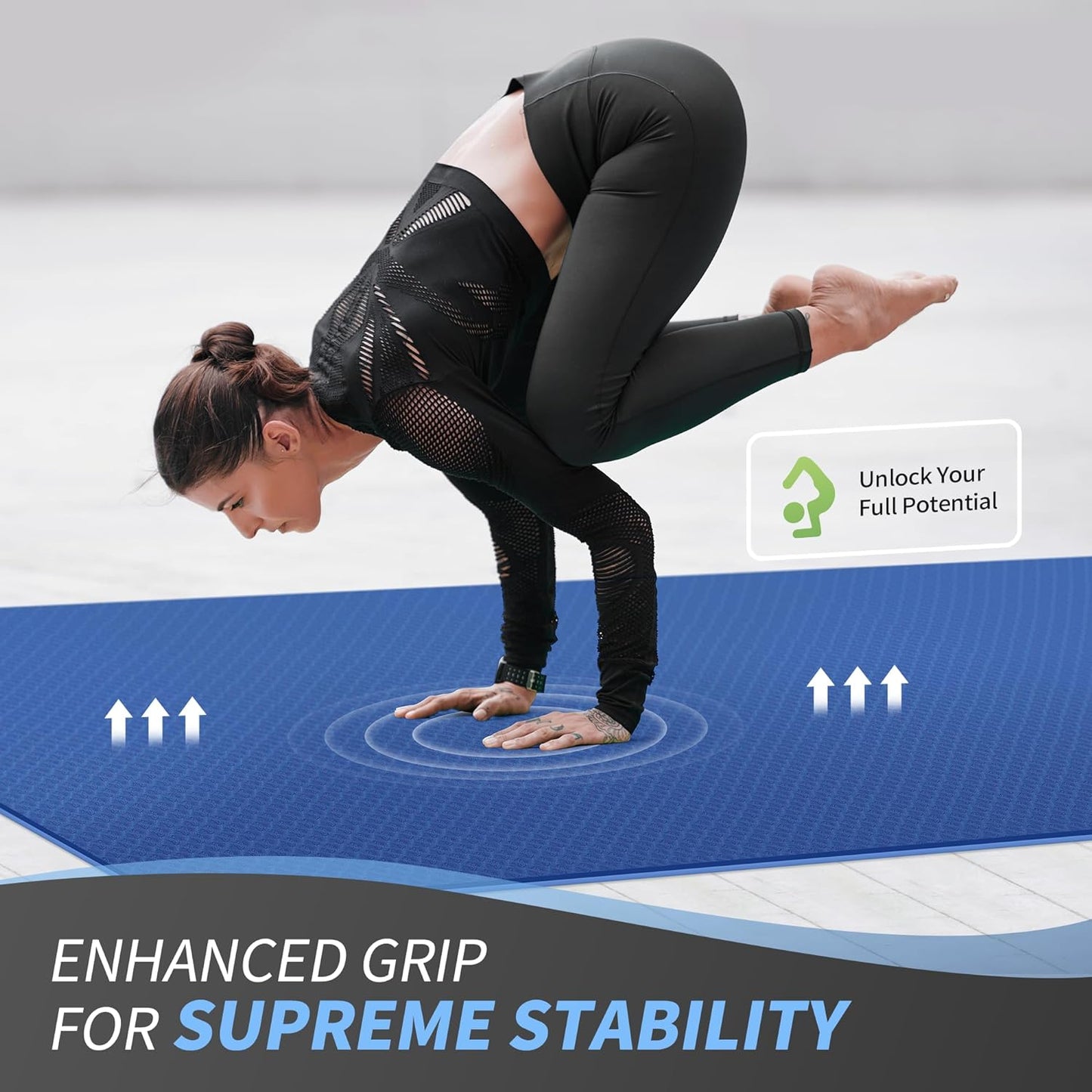 Large Yoga Mat (6'X 4'), Extra Wide Yoga Mat