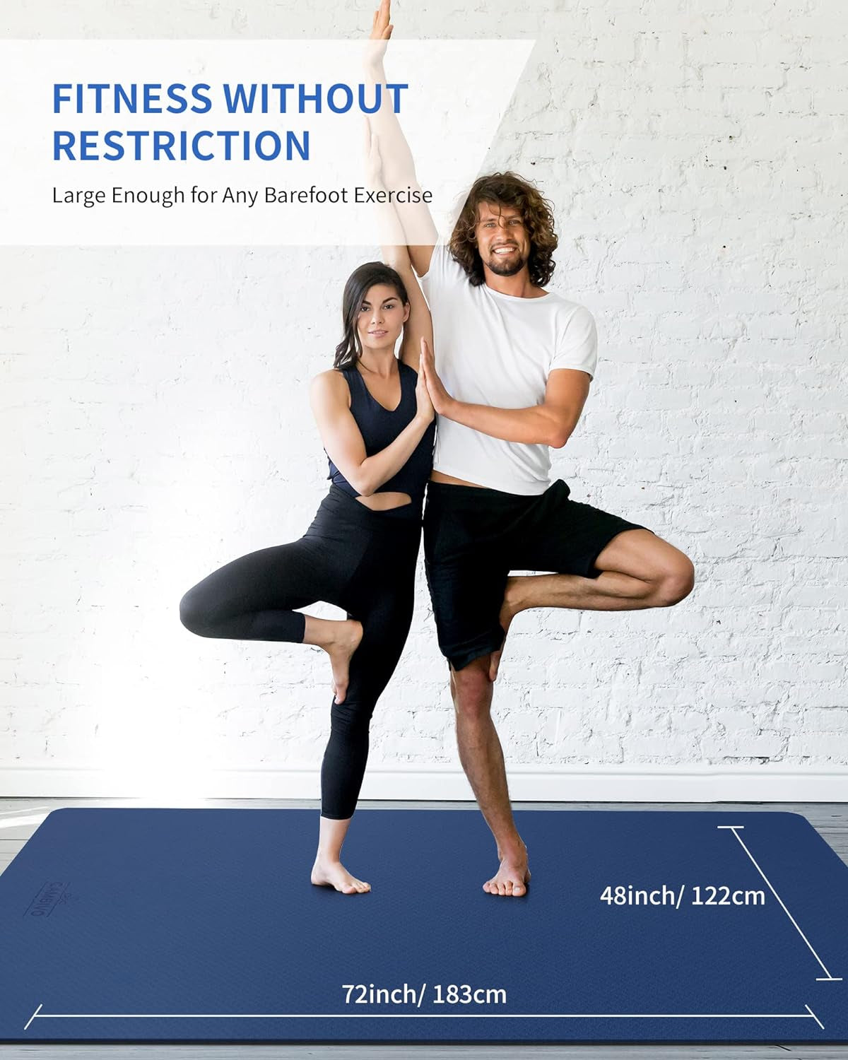 Large Yoga Mat (6'X 4'), Extra Wide Yoga Mat